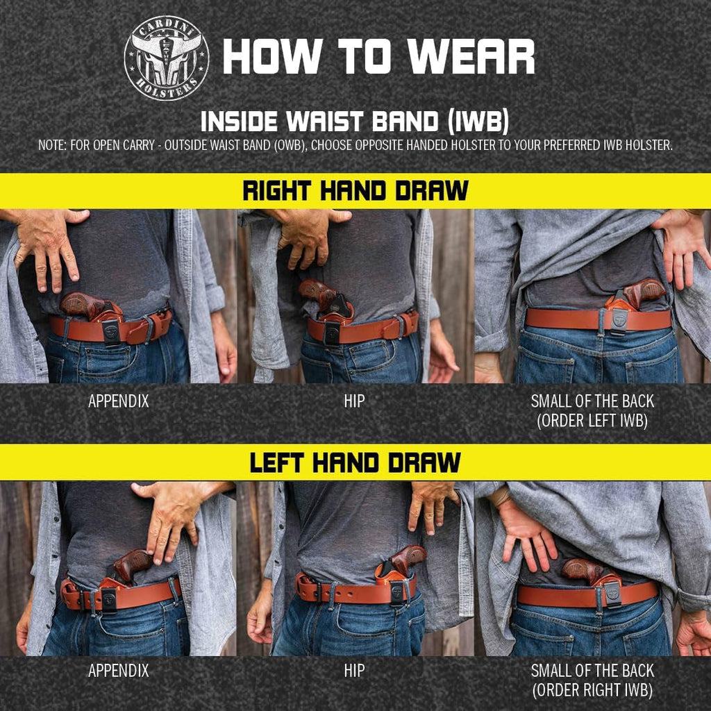 IWB Leather Holster for Snub Nose Revolvers