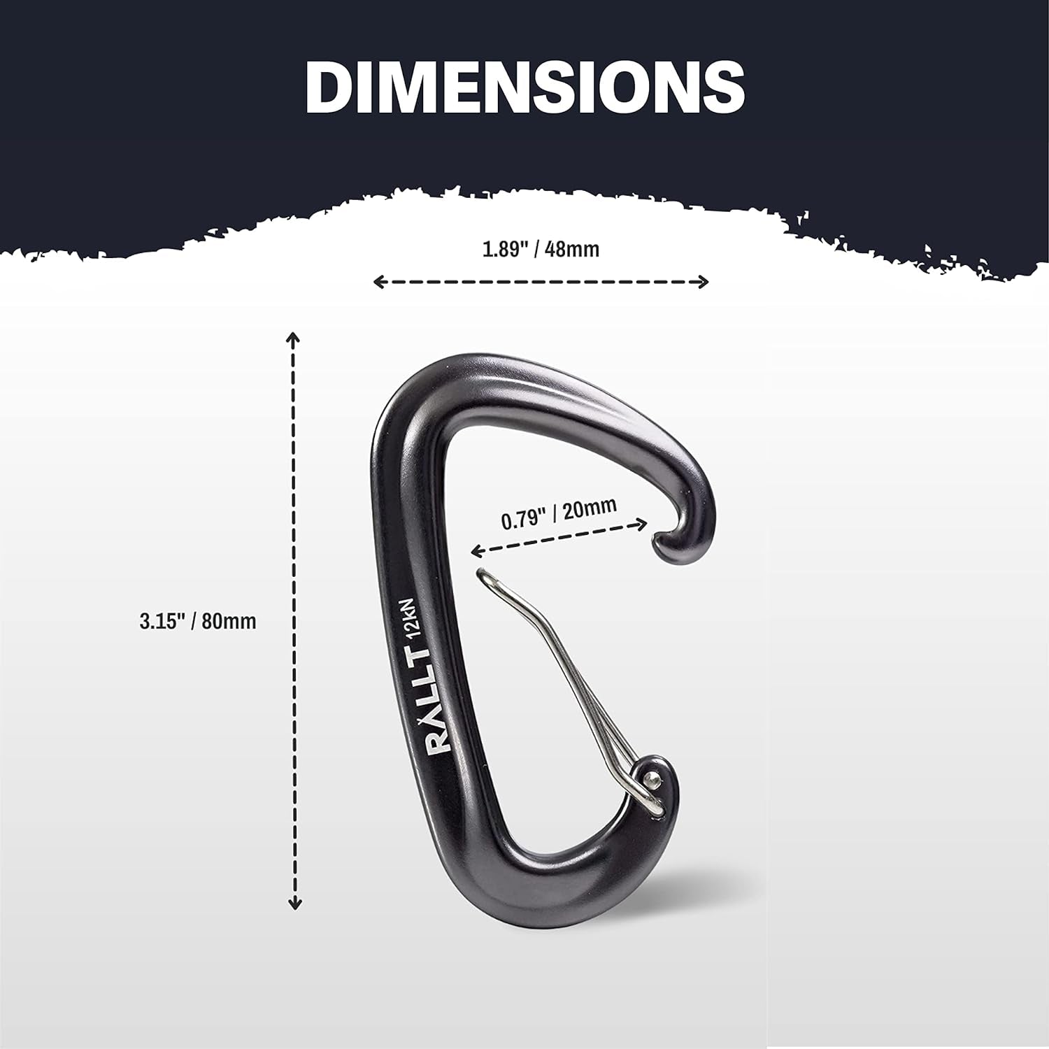 Heavy Duty 12Kn Carabiner Clip for Hiking, Hammock, and Backpacking - Lightweight Aluminum Camping Accessory