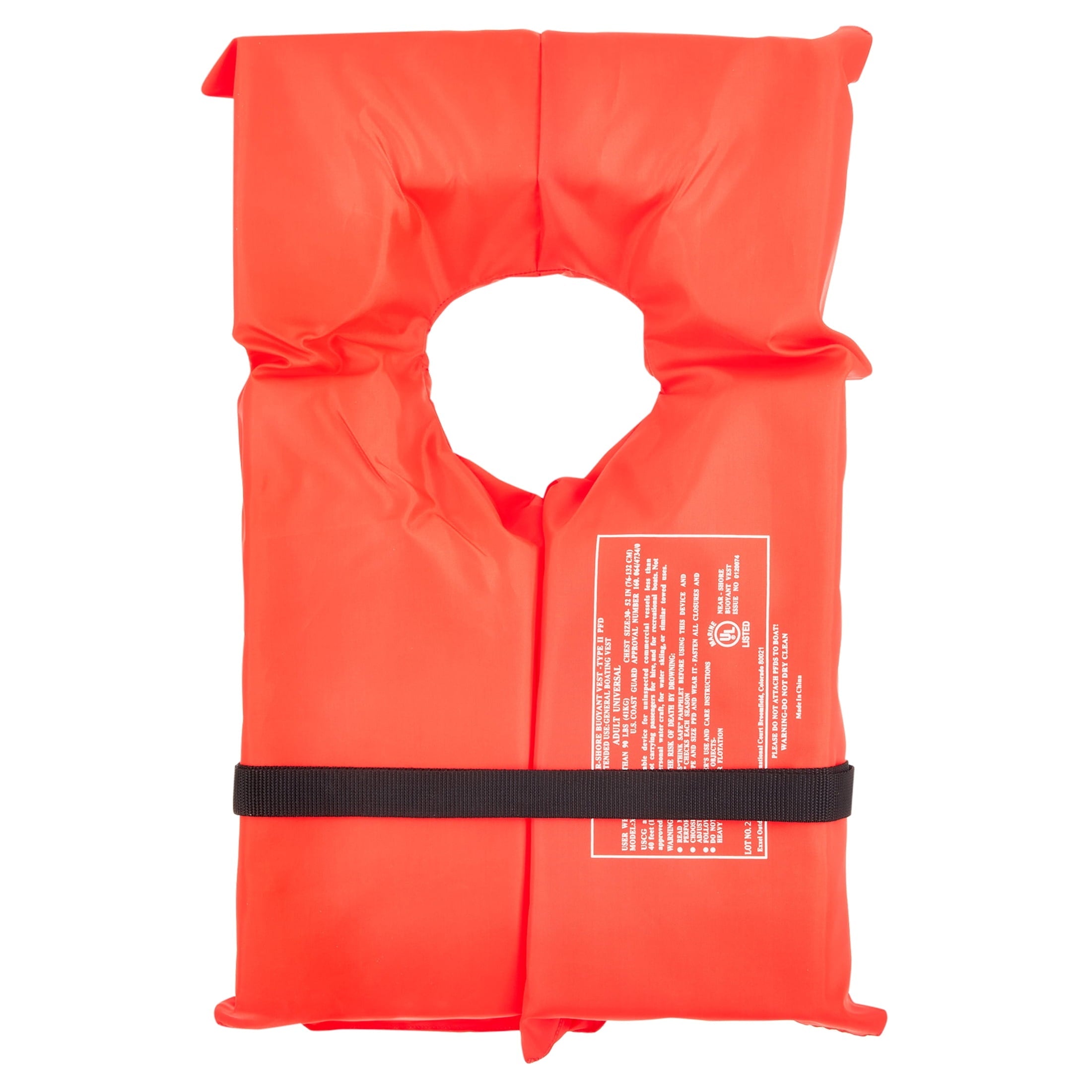 Adult Orange U.S. Coast Guard Approved Type II Life Jacket