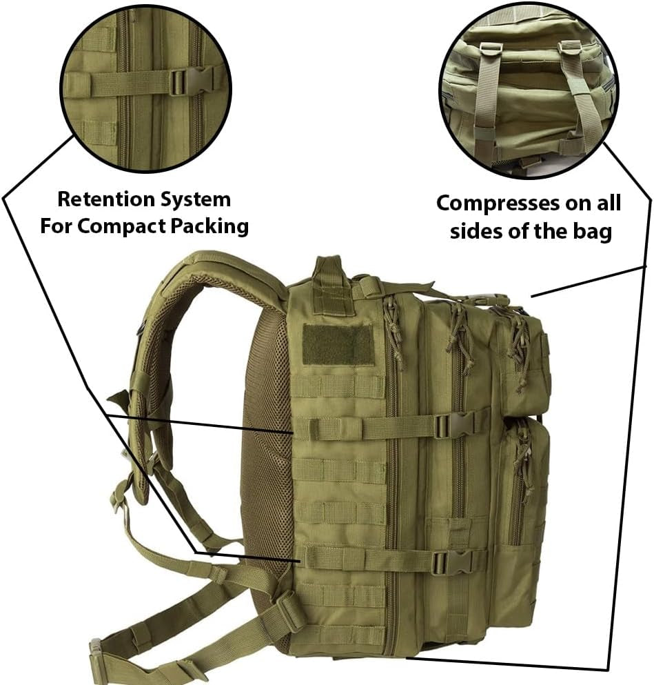 Bravo 34L Travel and Work Backpack for Men, Olive Drab