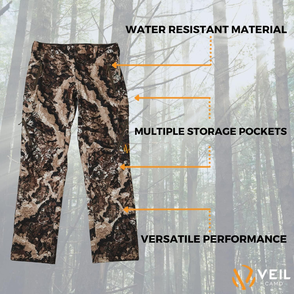 Men's Field Pant - Water Resistant Hunting Pants with 4-Way Stretch Movement