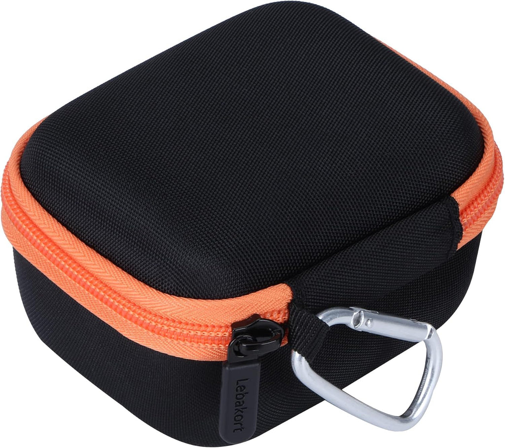 Lebakort Hard Case Compatible with Garmin Inreach Mini 2 / Inreach Mini Lightweight Compact Satellite Communicator Hiking Handheld 010-02602-00/010-02602-01/010-01879-00 (Black + Orange Case)