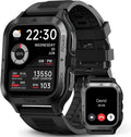 AMAZTIM Smart Watch, 60 Days Extra-Long Battery, 50M Waterproof, Rugged Military Bluetooth Call(Answer/Dial Calls), 1.85" Ultra Large HD Display, AI Voice Assistant, Compatible for Android and Ios