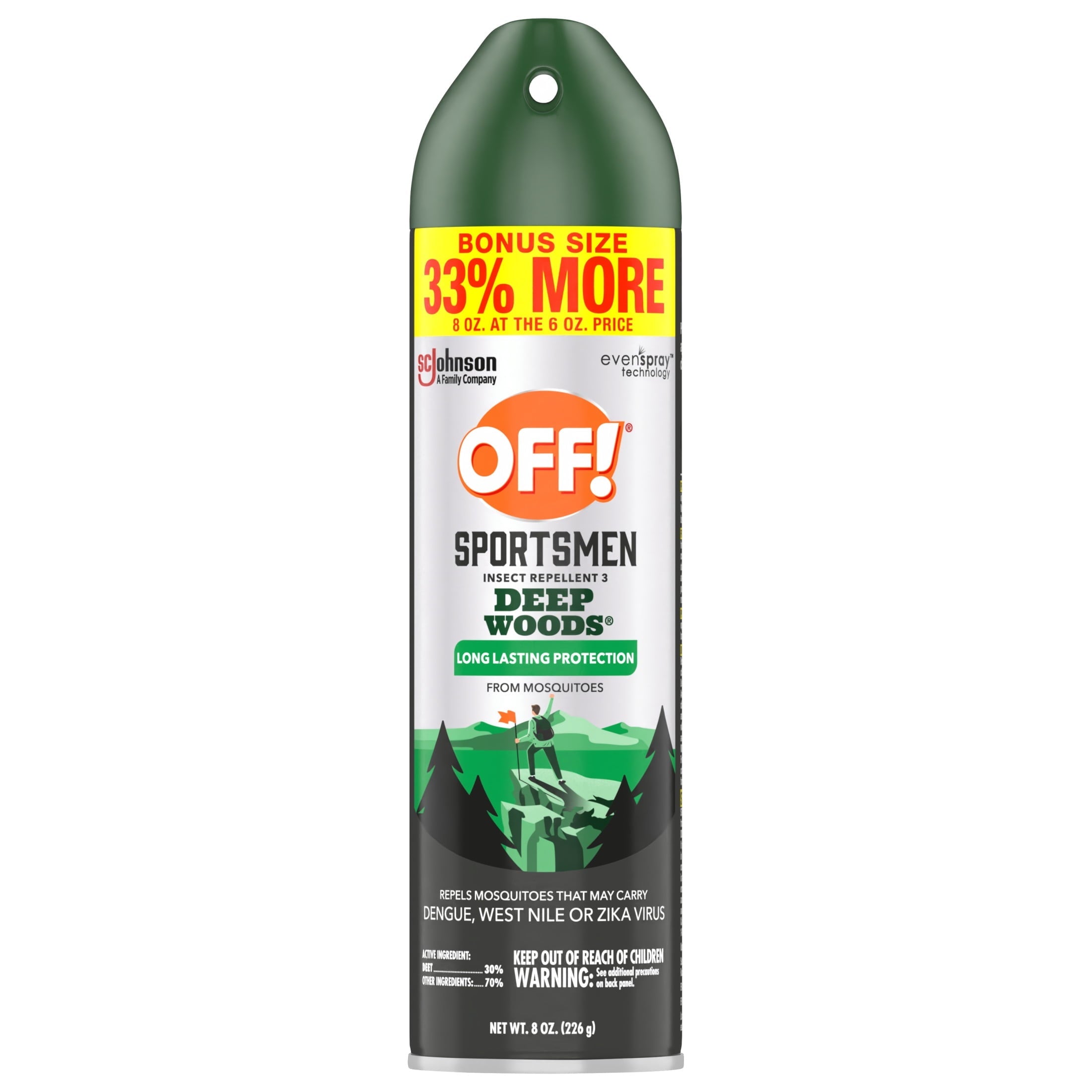 Deep Woods Insect Repellent for Sportsmen, Sweat-Resistant Mosquito & Bug Spray - 8 Oz