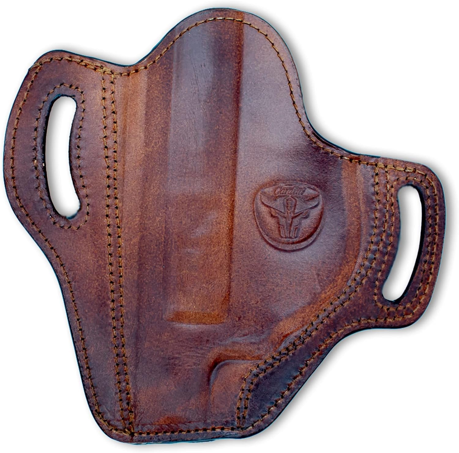 Leather OWB Holster for S&W J Frame, Ruger LCR, SP101, and Other 38 Special Snub Nose Revolvers with 2.25 Barrel