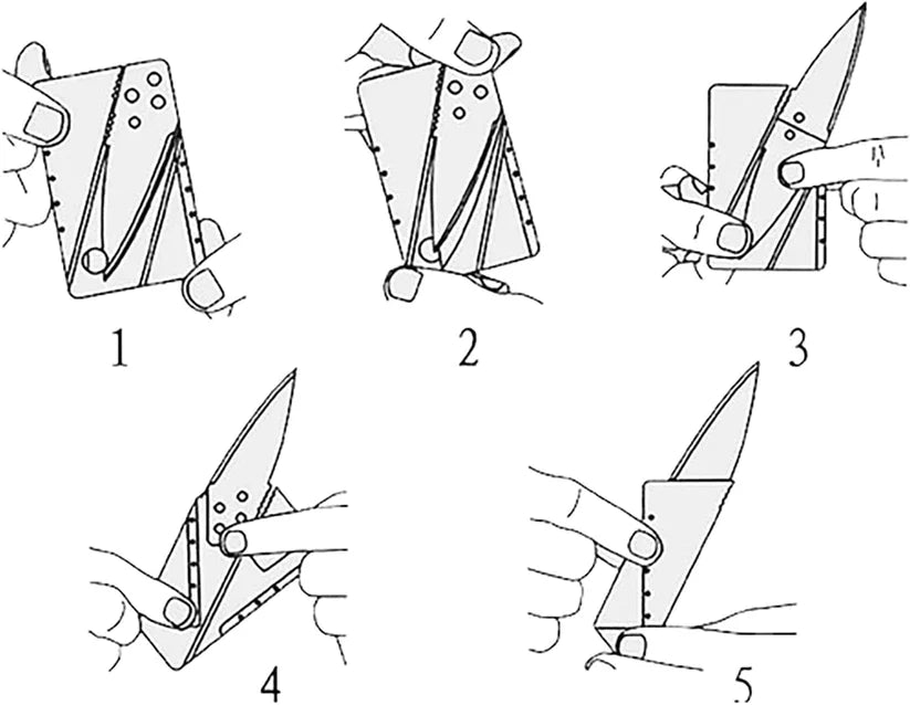 Multipurpose Folding Card - Credit Card Size Pocket Knife
