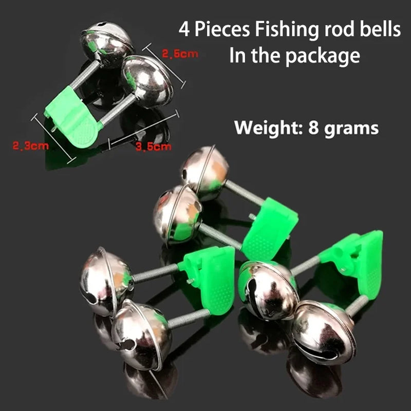 High-Carbon Steel Fish Hooks Set with Fishing Rod Bell and Storage Box - 100 Pieces, 5 Sizes
