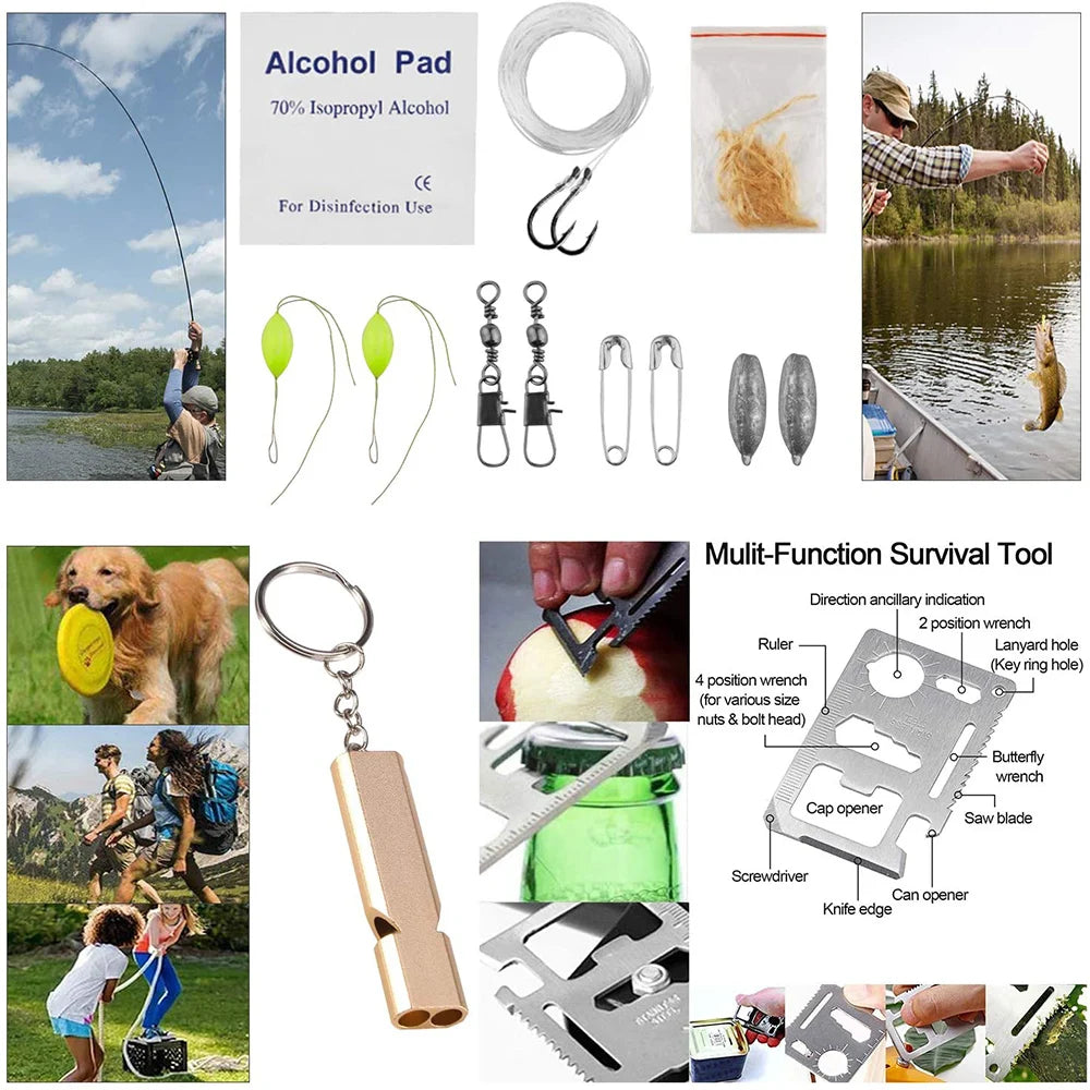 First Aid Survival Kit 15-in-1 | Emergency Camping