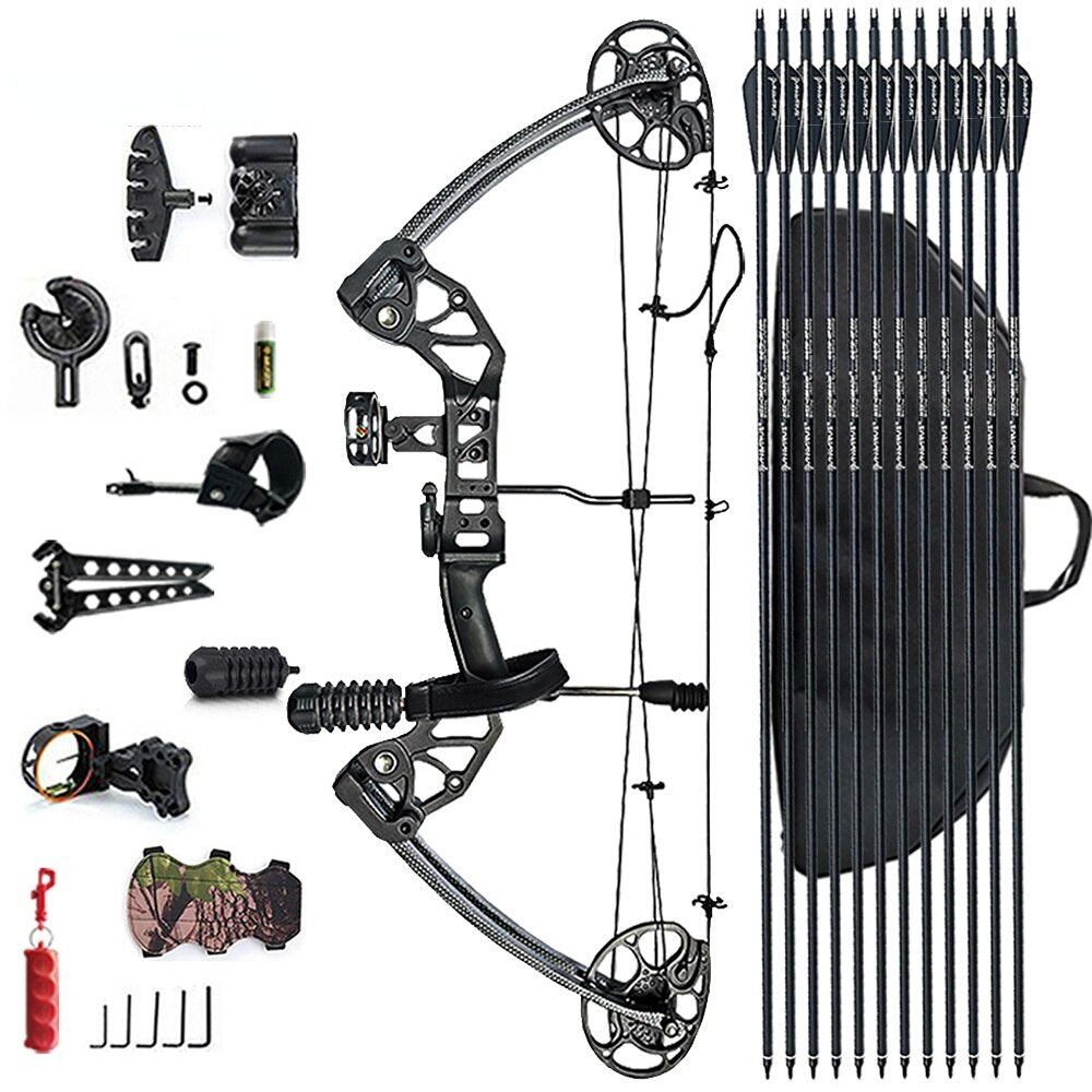 Adjustable 30-70lbs Compound Bow Set for Archery Hunting and Shooting Training