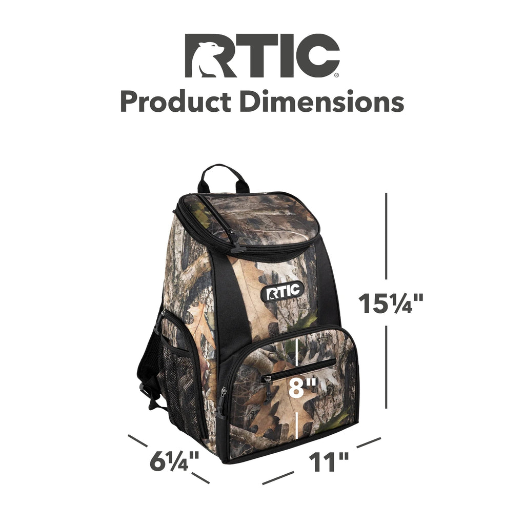 Lightweight Insulated Cooler Backpack with 15-Can Capacity and Additional Storage Pockets - Kanati Camo