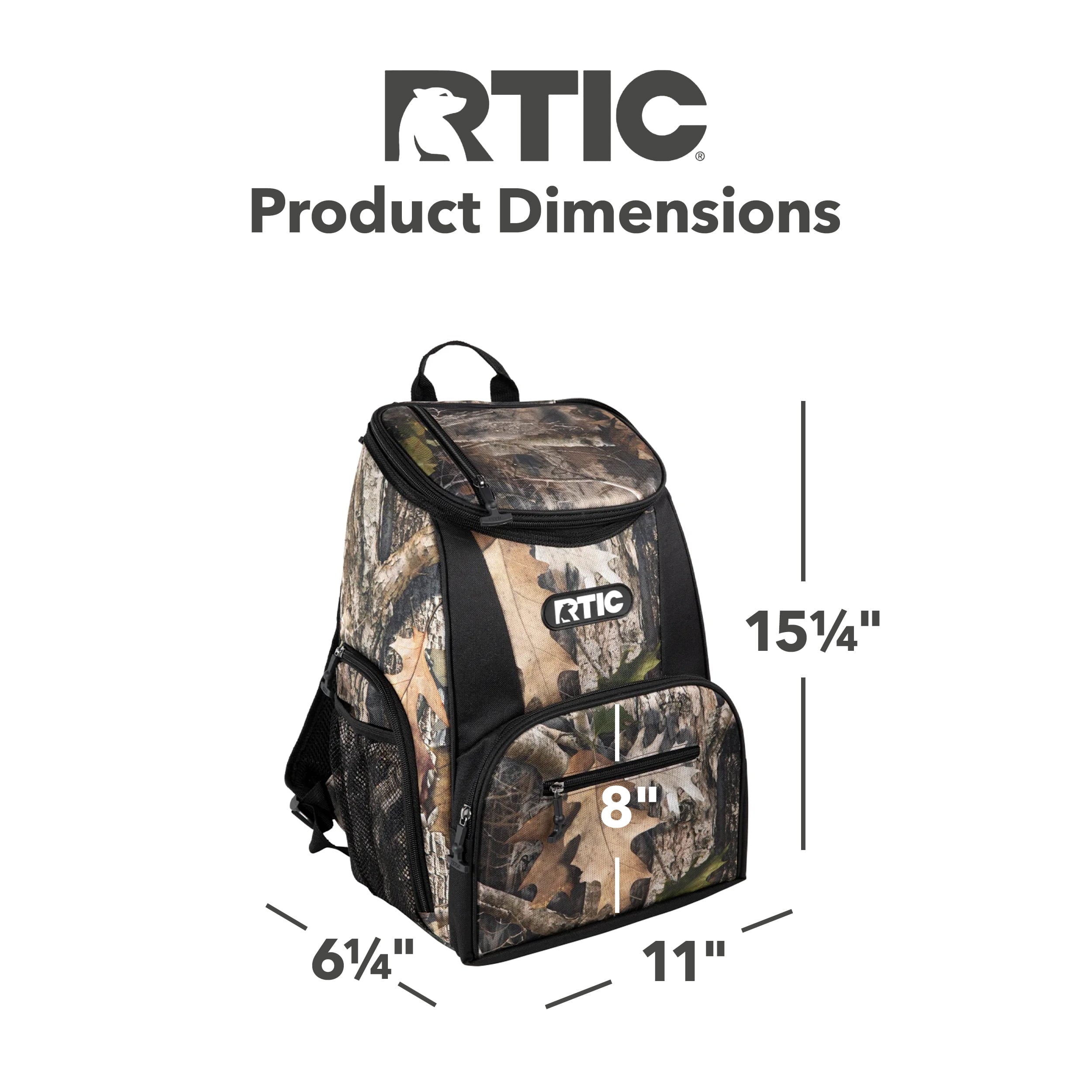Lightweight Insulated Cooler Backpack with 15-Can Capacity and Additional Storage Pockets - Kanati Camo