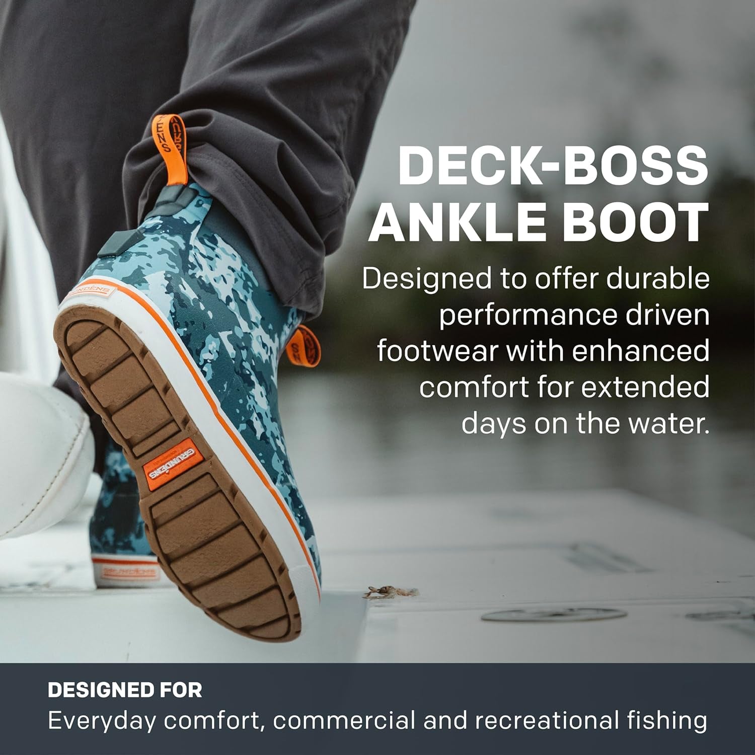 Grundens Men's Deck-Boss Ankle Boot - Durable and Waterproof