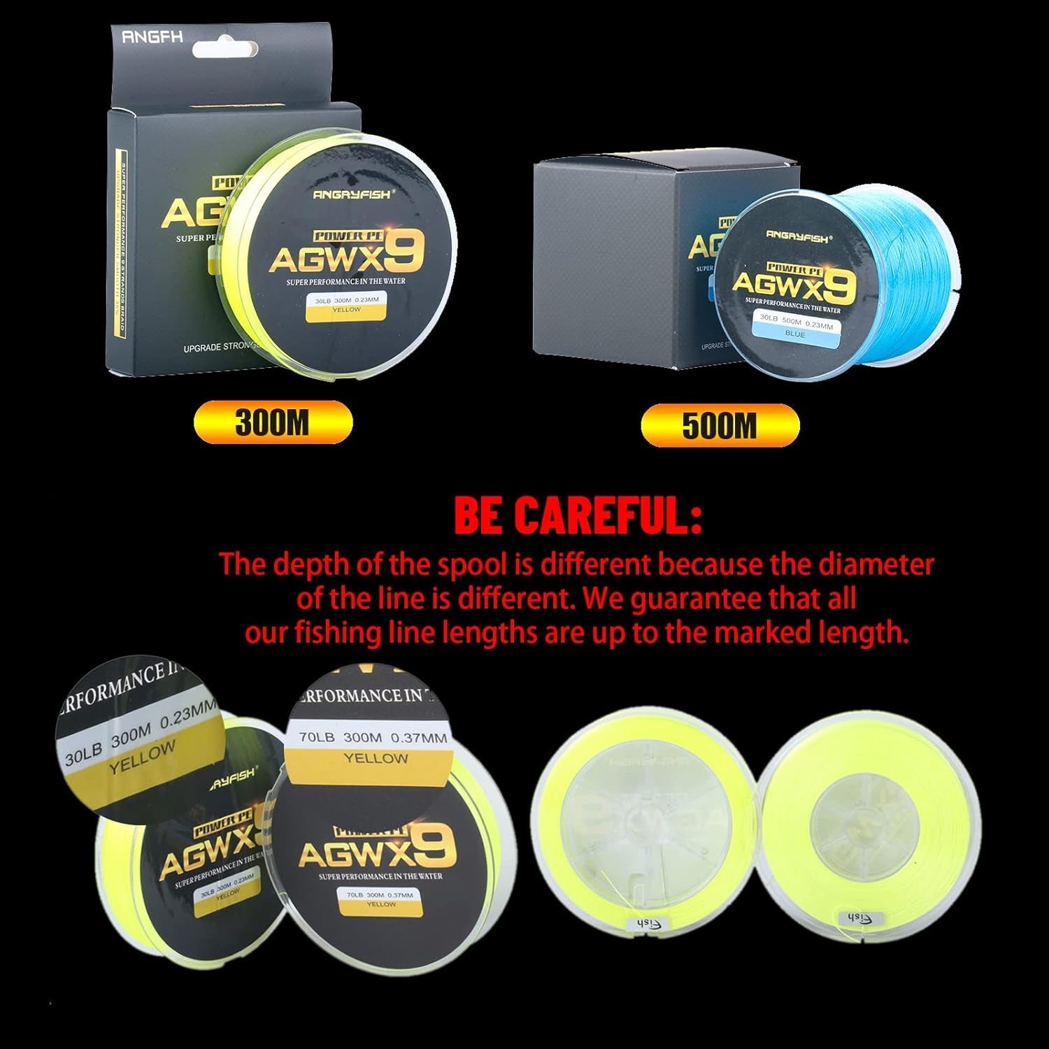 AGWX9 Braided Fishing Line - Superior Smoothness and Casting Distance - Durable with Multiple Color Options - Perfect for Fishing Enthusiasts