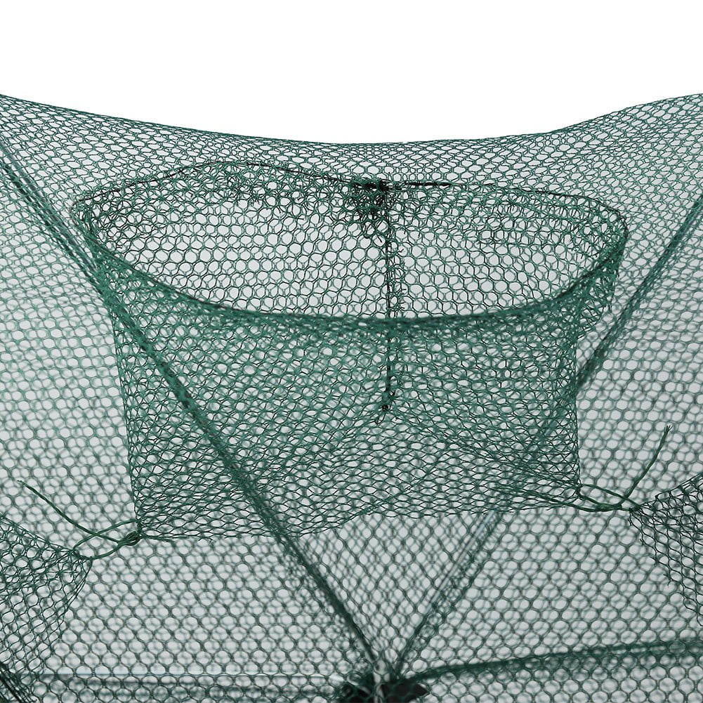 Nylon Foldable 6-Hole Automatic Fishing Net Shrimp Cage for Crab and Fish