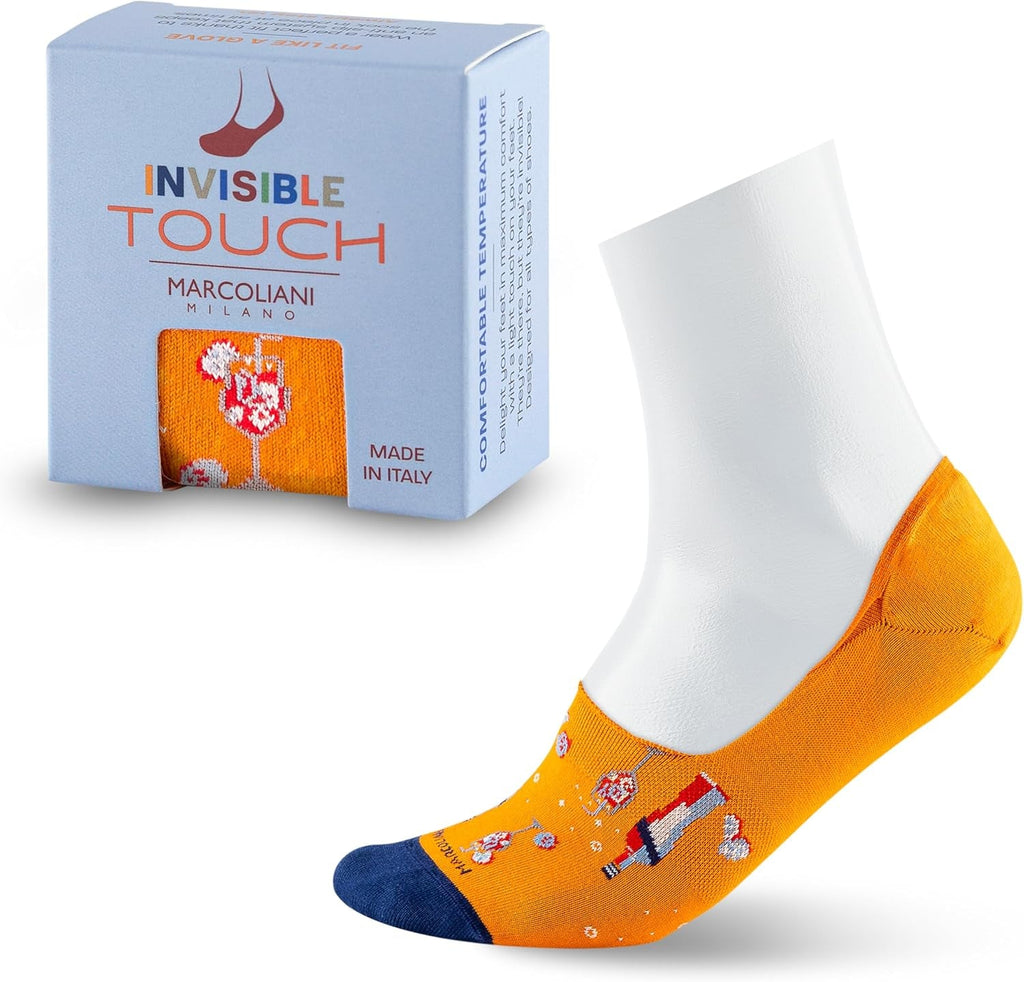 Marcoliani Milano Made in Italy - No Show Socks for Men - Always Stay up | Essence of Cotton Spritz Invisible Touch