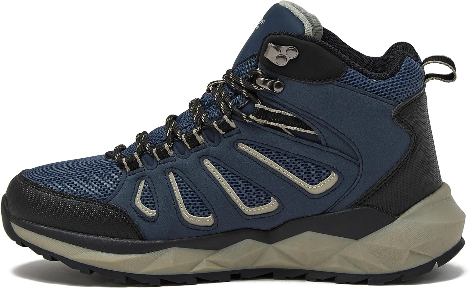 HI-TEC Valley Geo Mid Waterproof Hiking Boots for Men, Lightweight Breathable Outdoor Trekking and Trail Sneakers