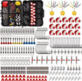 Complete Fishing Tackle Kit with Box - Sinker Weights, Barrel Swivels, Snap Swivels, Hooks, Sinker Slides, Beads