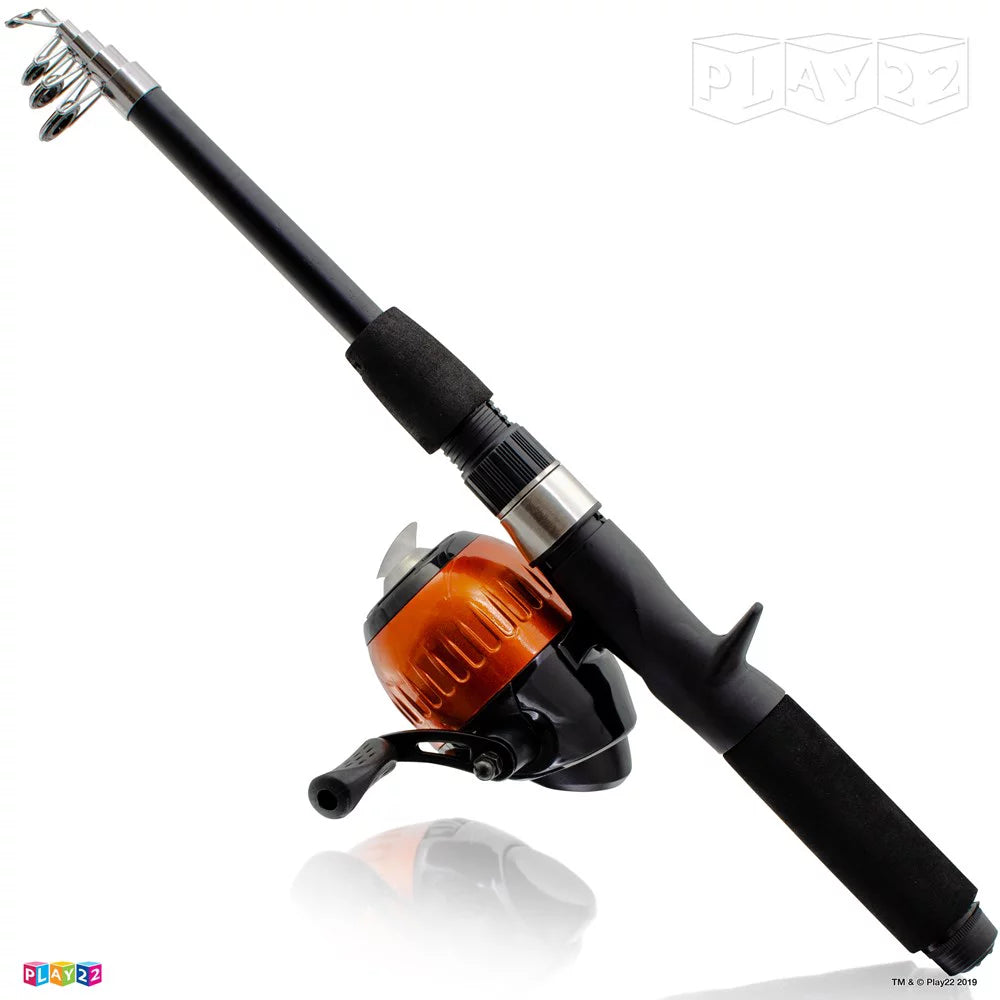 Junior Fishing Rod Combo Set - Complete Fishing Equipment for Kids with Tackle, Lures, Net, and Carry Bag