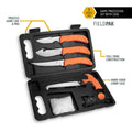 Game Processing Kit — 7-Piece Field Dressing & Butchering Set with Carry Case