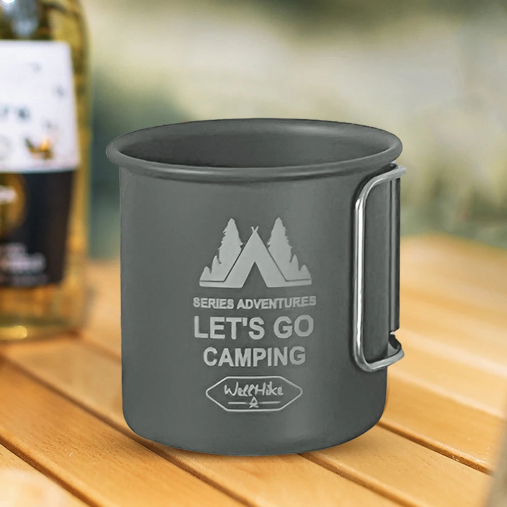 Aluminium Alloy Folding Camping Mug - 300ML Ultra-Light Travel Water Cup