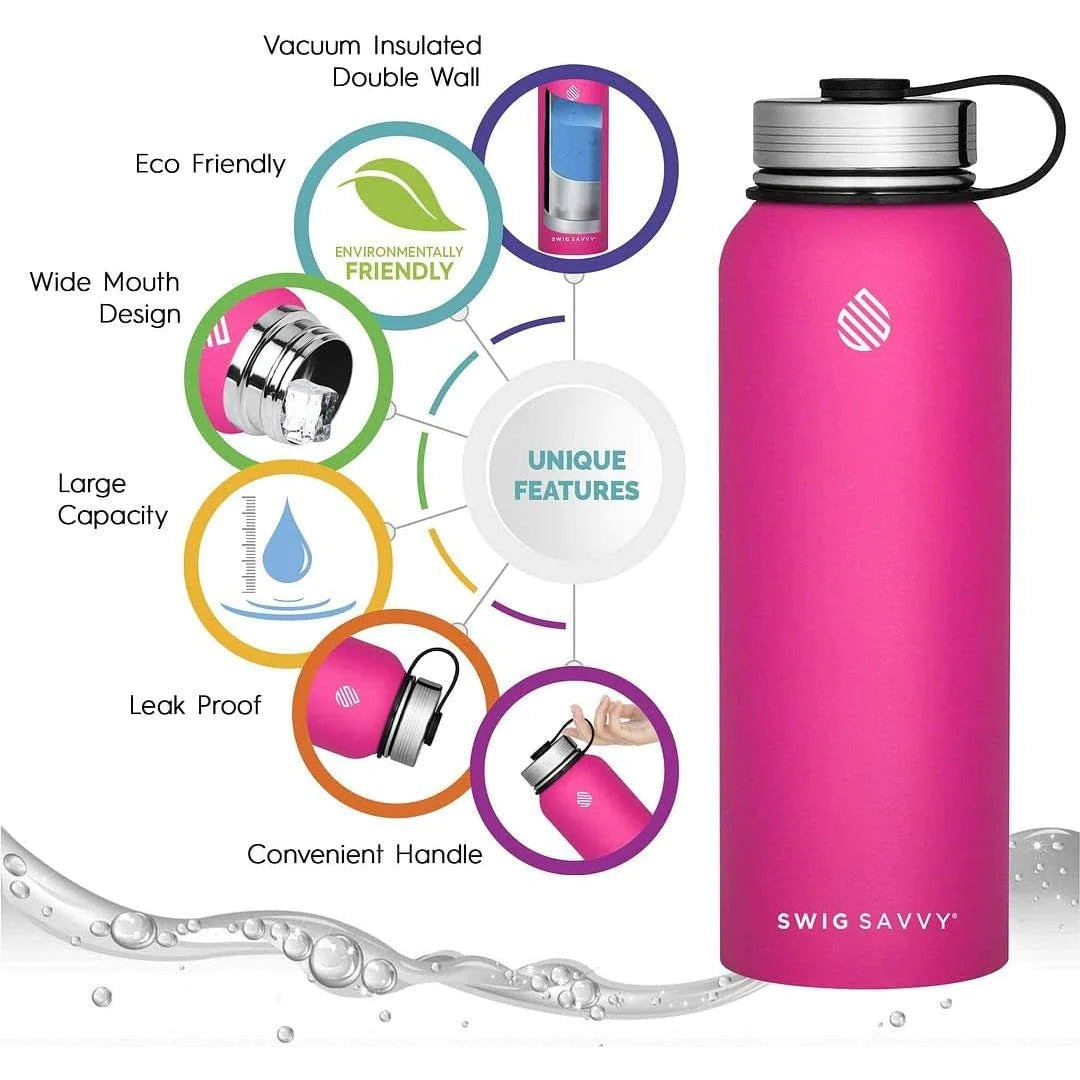 Insulated Stainless Steel Sports Water Bottle - 32 oz