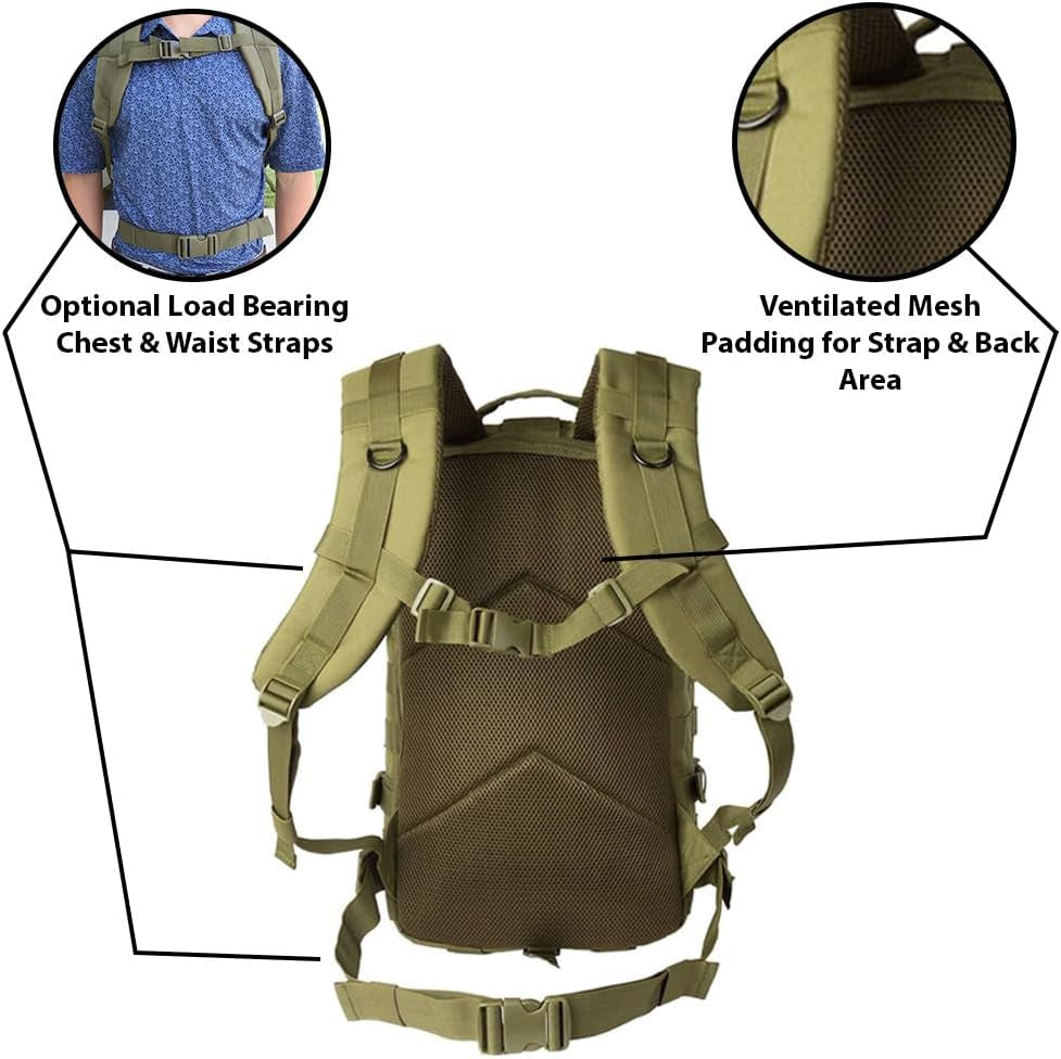 Bravo 34L Travel and Work Backpack for Men, Olive Drab