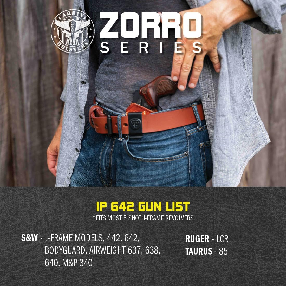 IWB Leather Holster for Snub Nose Revolvers