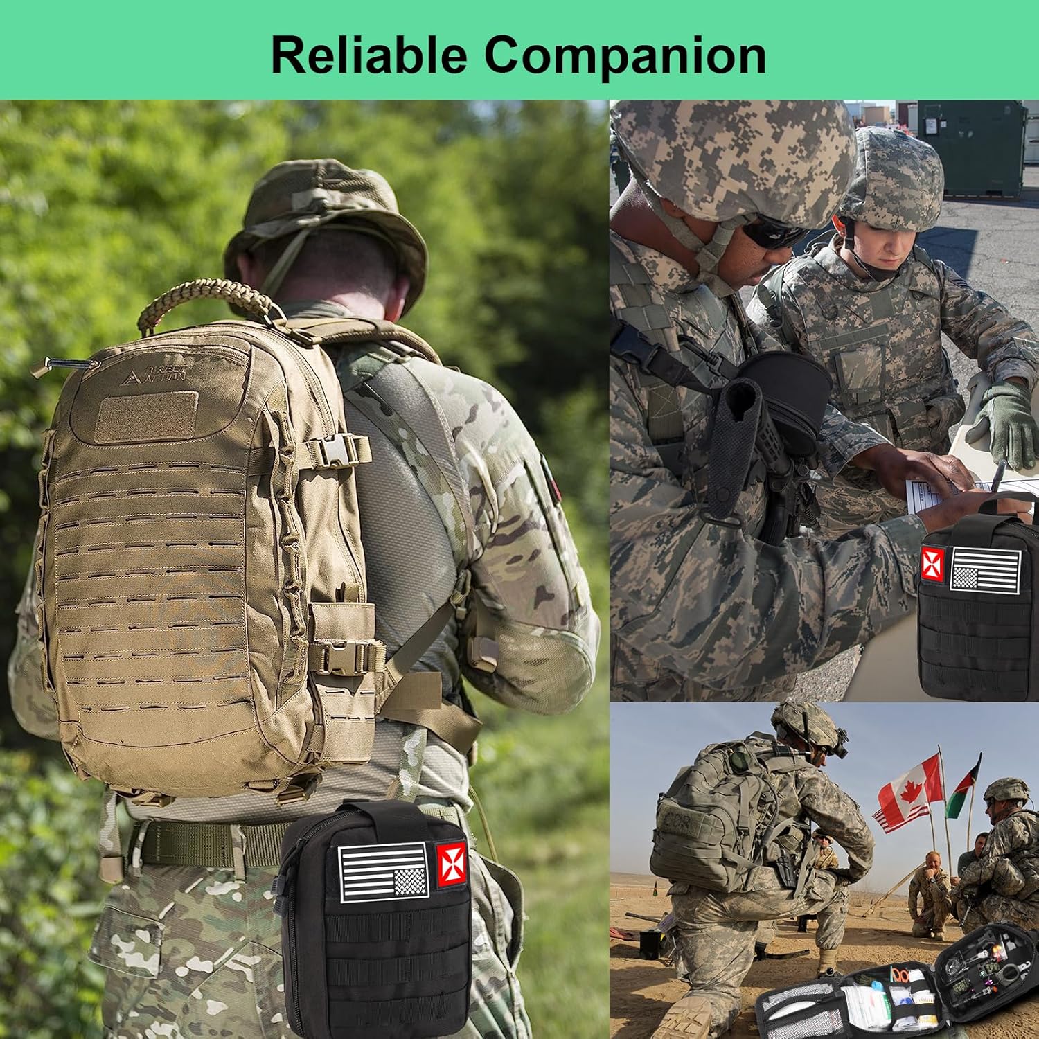 Tactical Survival First Aid Kit IFAK – 256 Pcs Emergency Medical & Survival Gear with MOLLE System