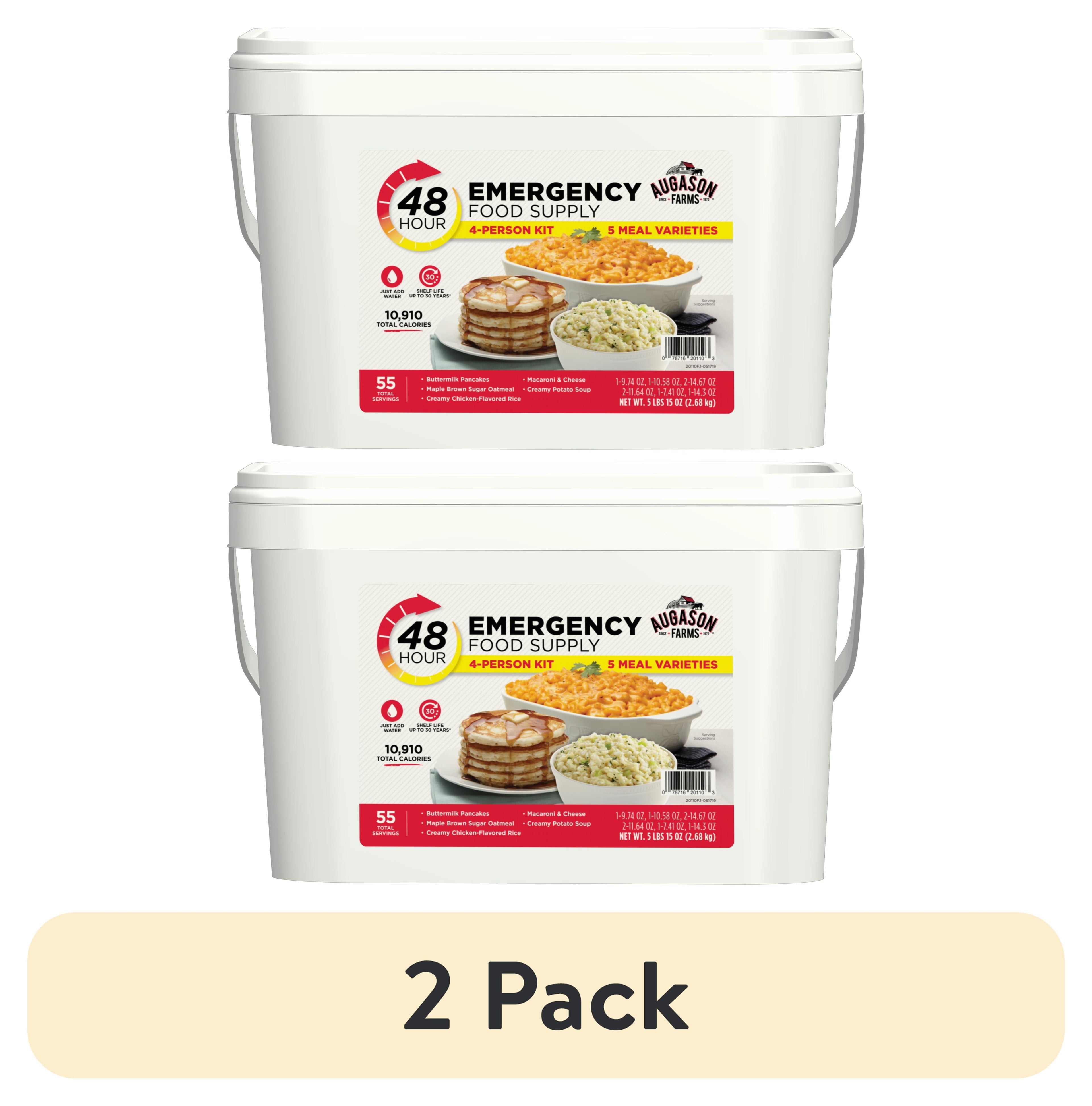 48-Hour 4-Person Emergency Food Supply, 95 Oz - Pack of 2