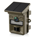 48MP 4K Solar Trail Camera with Night Vision, Motion Activation, and Waterproof Design for Hunting Game