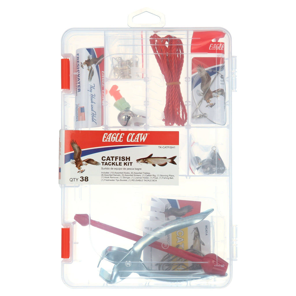 Comprehensive Catfish Tackle Kit with 38 Assorted Pieces