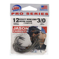 Jason Christie Heavy Wire EWG Worm Fishing Hooks, Size 3/0, 12 Pack