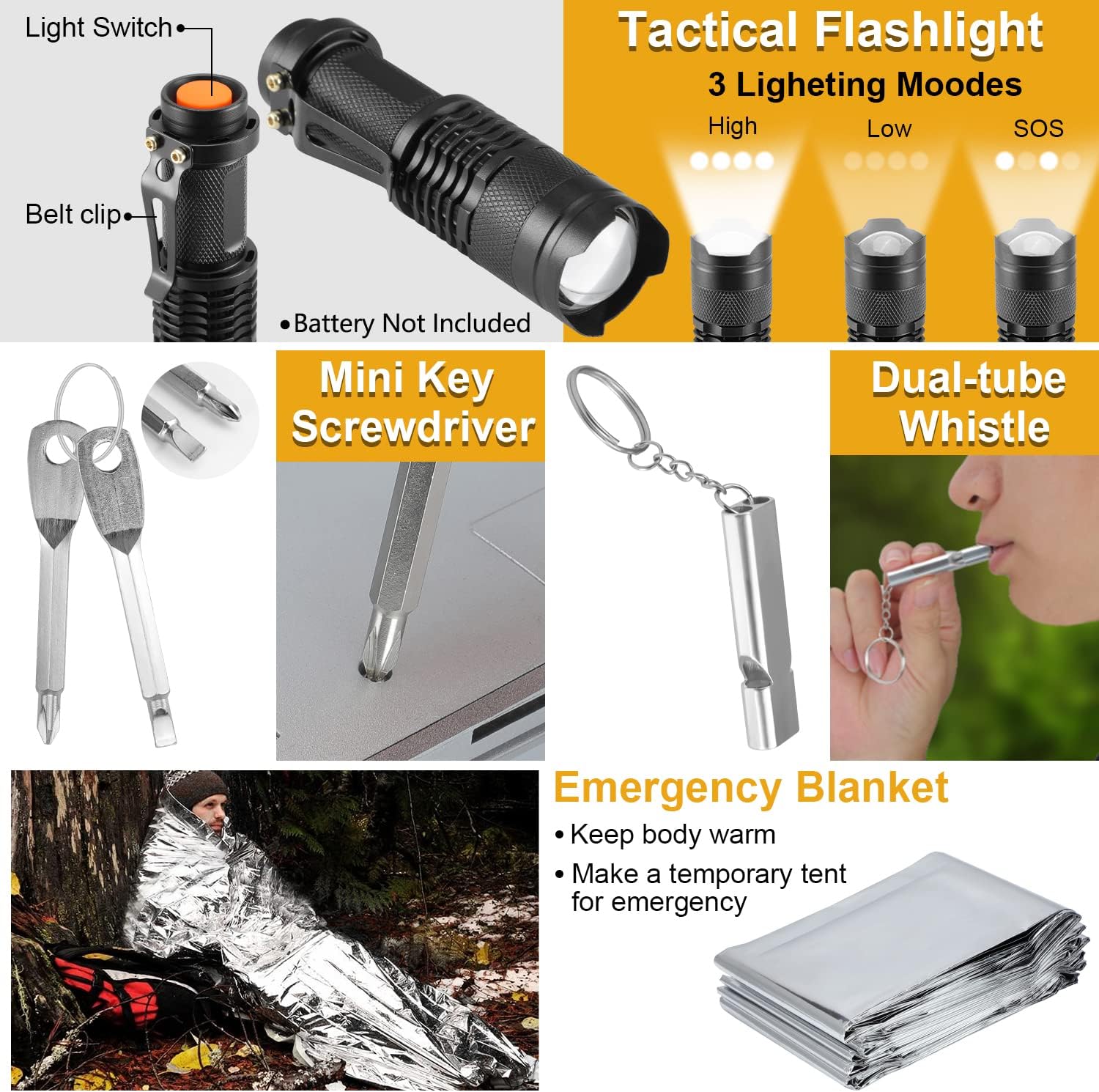 Survival Gear Kit - Camping and Hunting Essentials