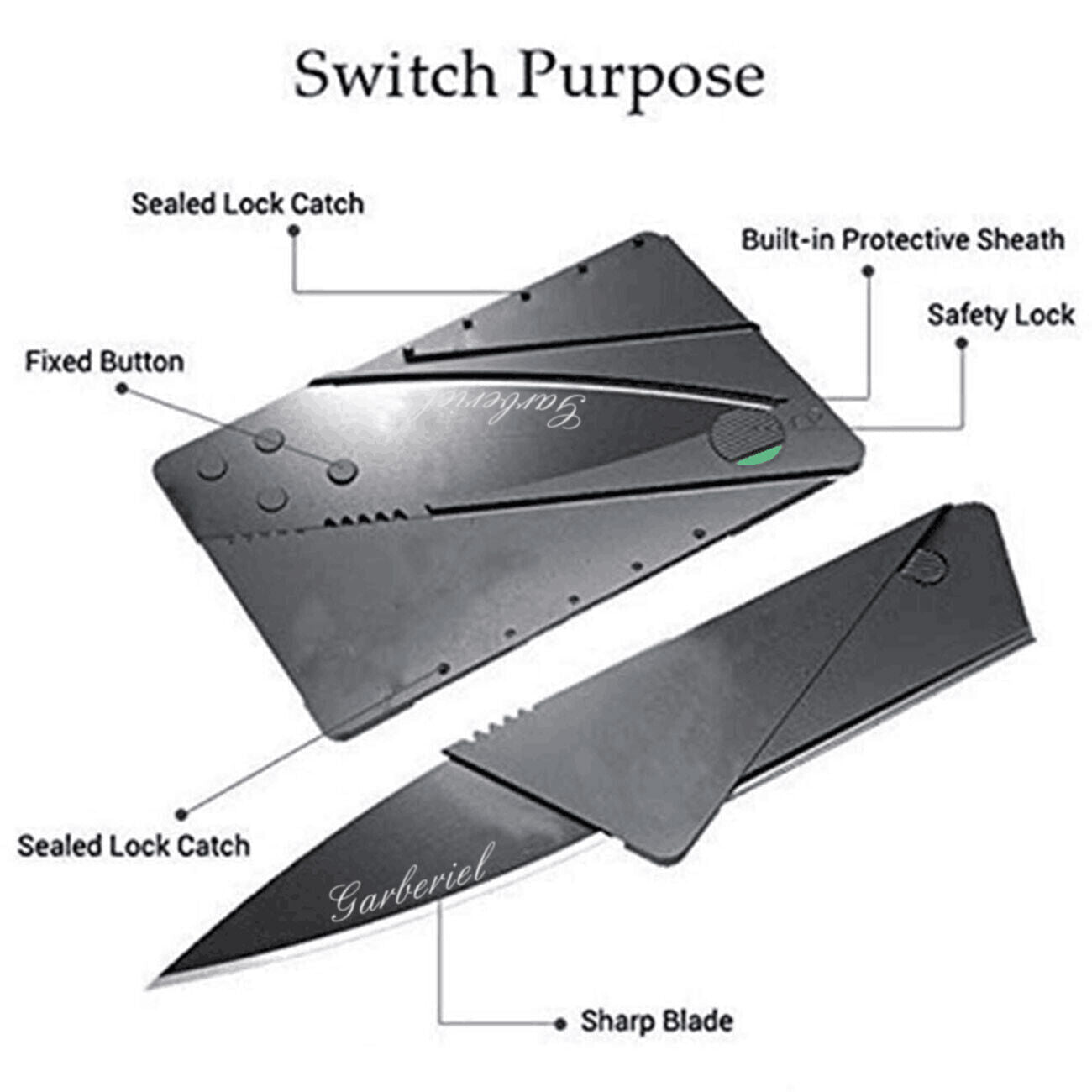 Multipurpose Folding Card - Credit Card Size Pocket Knife