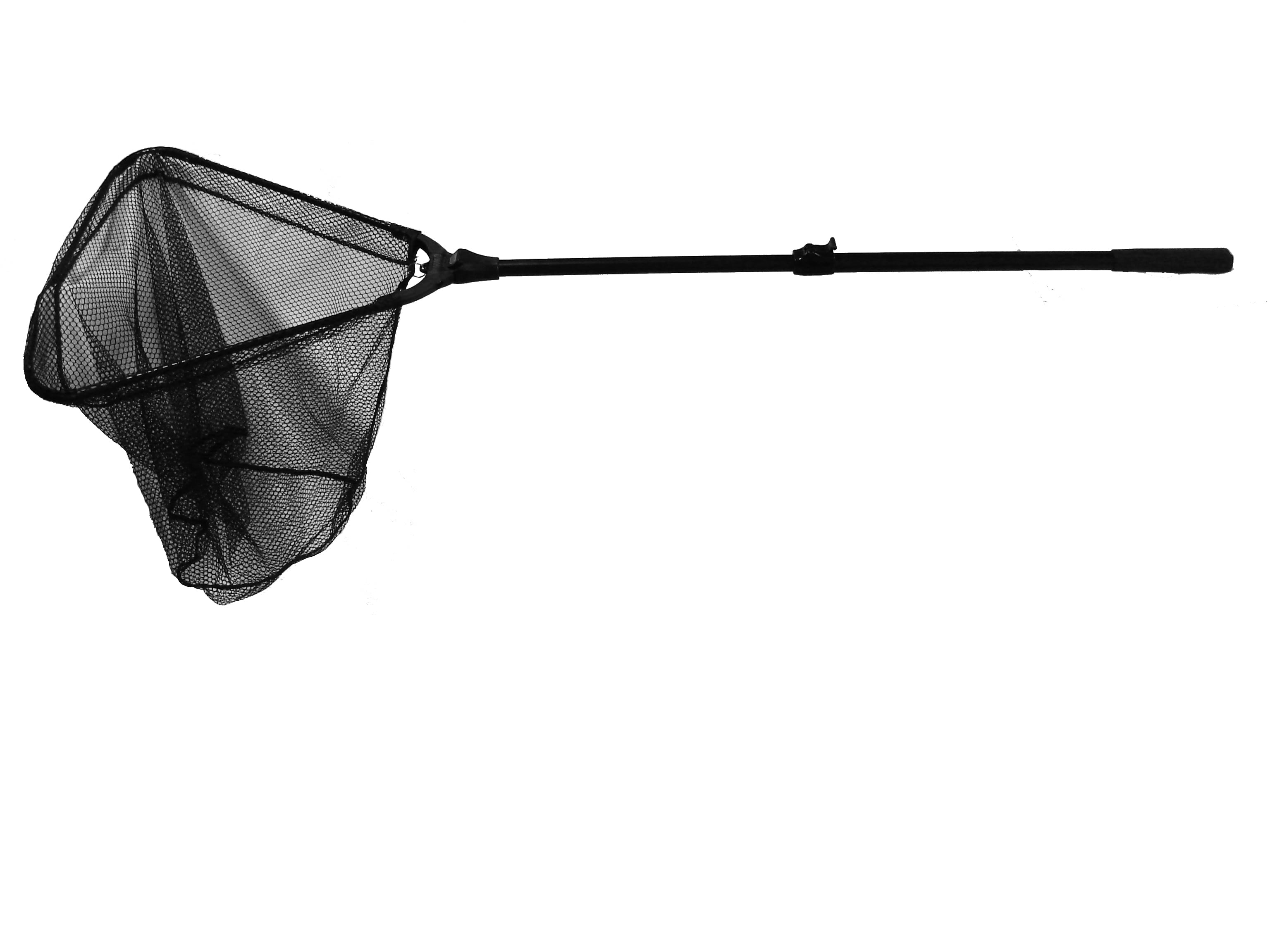 Collapsible Fishing Net with 16 x 14 Hoop and Black Transparent Mesh