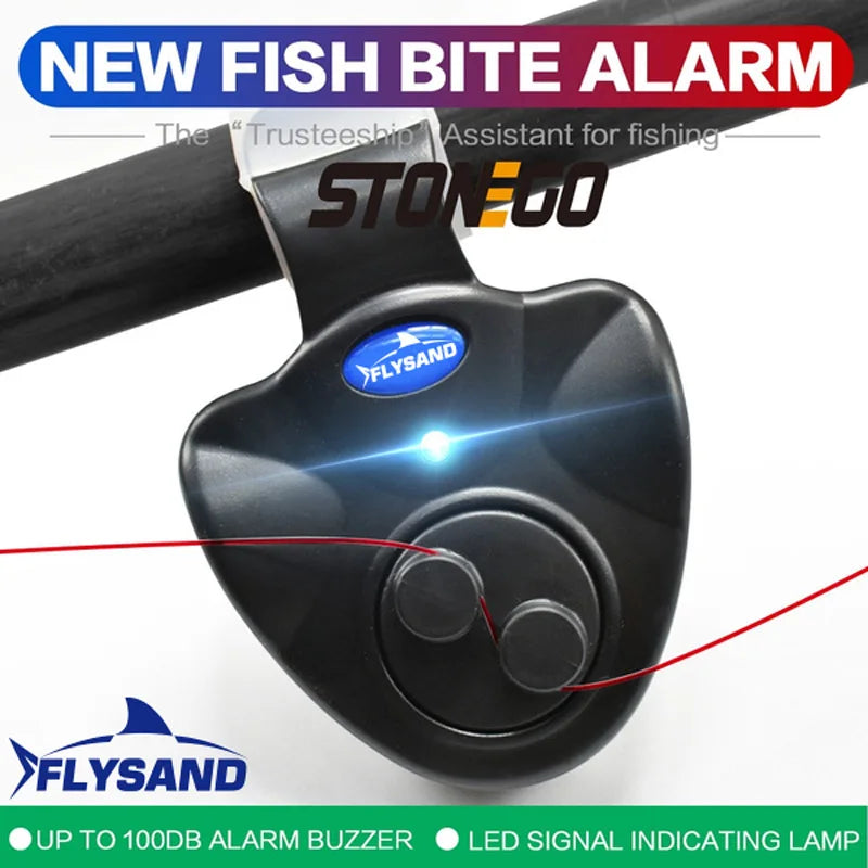 Fishing Rod Bite Alarm – Electronic Buzzer with Bright LED Indicator