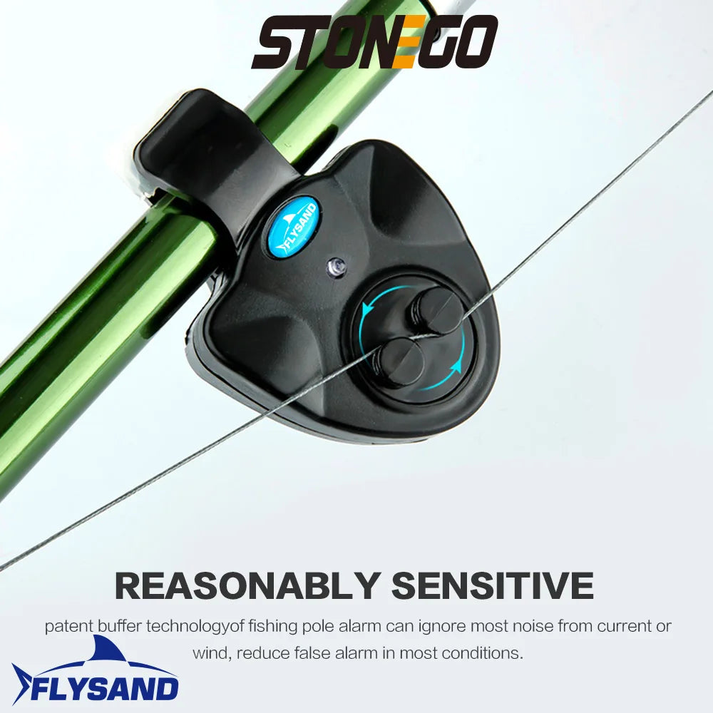 Fishing Rod Bite Alarm – Electronic Buzzer with Bright LED Indicator