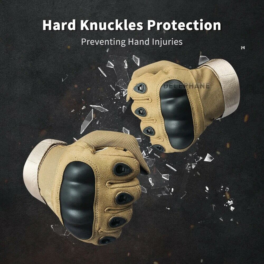MilitaryKart Tactical Gloves – Hard Knuckle, Touchscreen, Full Finger & Fingerless Options