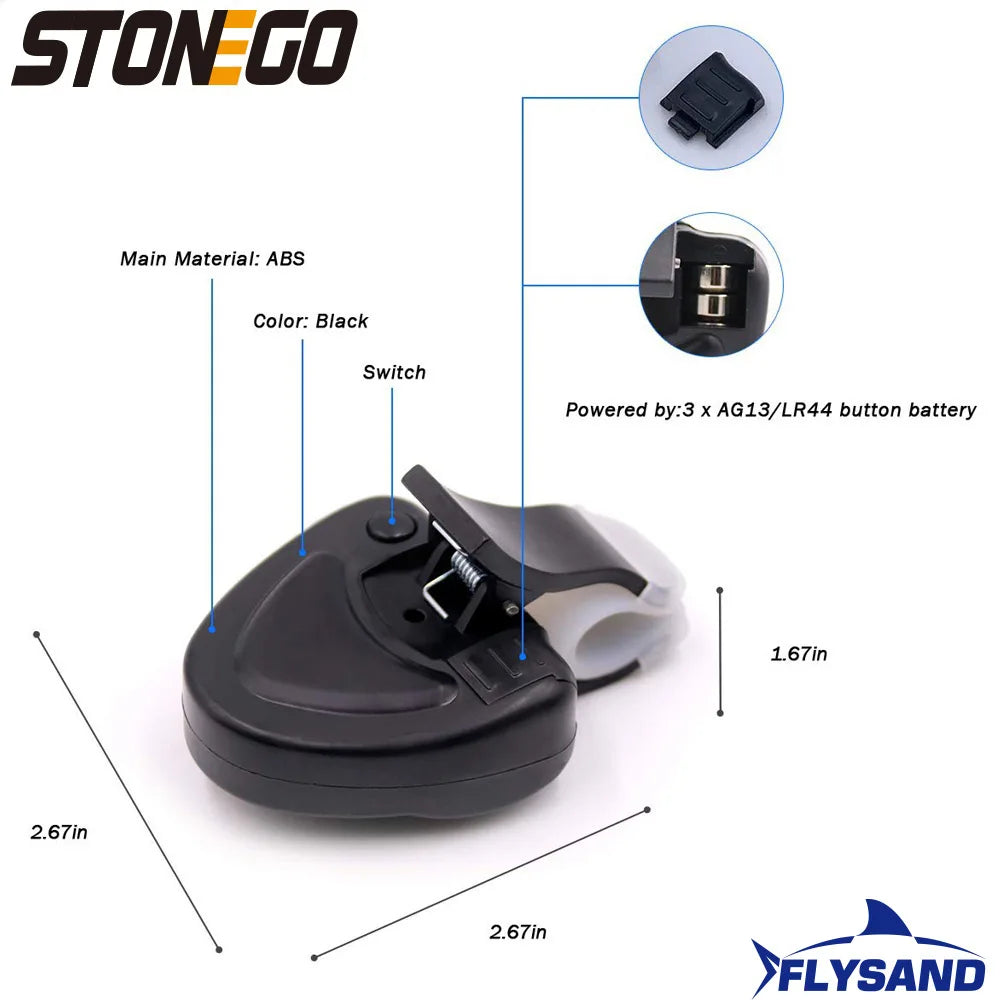 Fishing Rod Bite Alarm – Electronic Buzzer with Bright LED Indicator