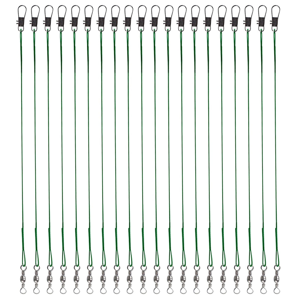 100-Piece Stainless Steel Fishing Leaders Kit — Wire Leaders, Swivels & Snap Connectors for Saltwater & Freshwater