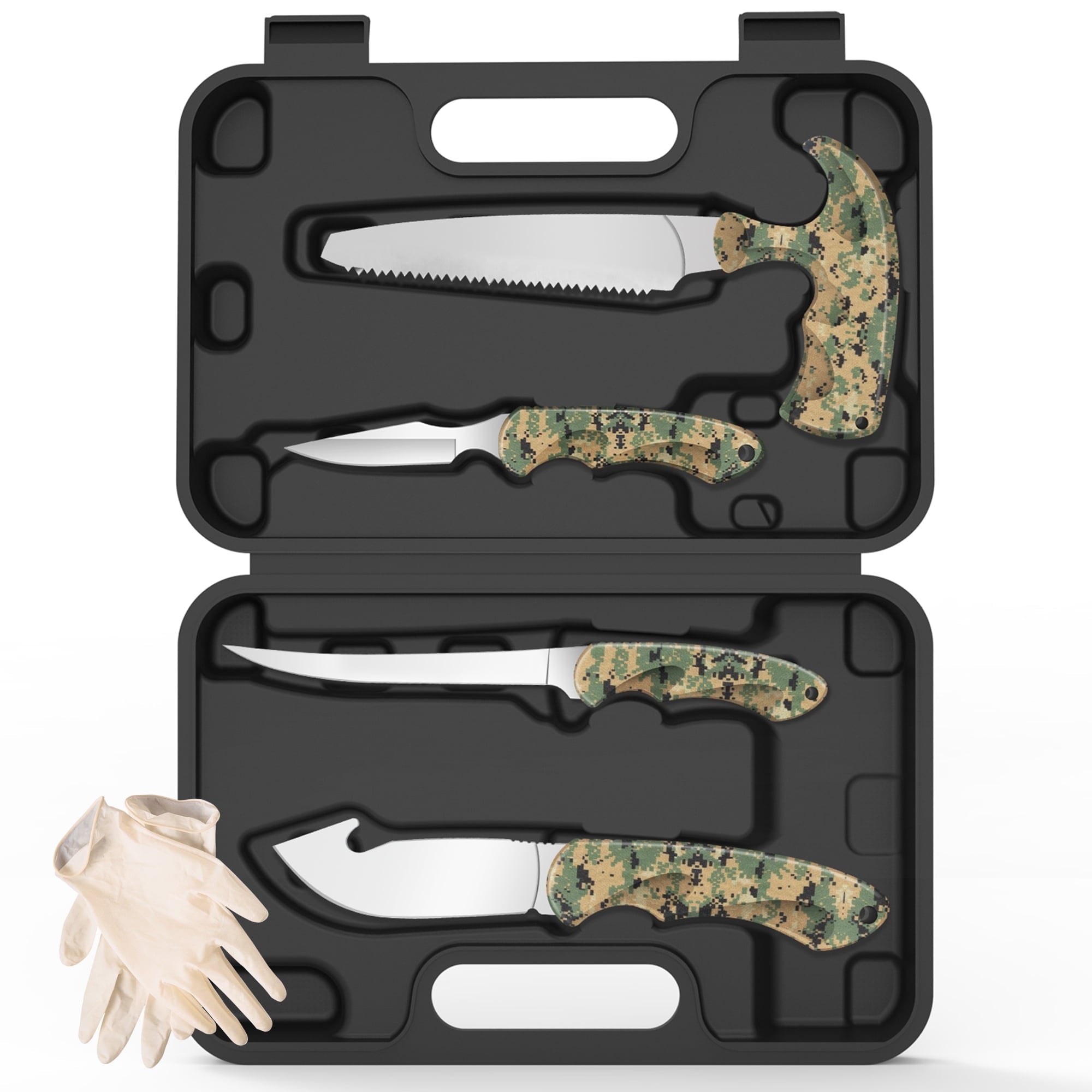 Game Processing Kit — 7-Piece Field Dressing & Butchering Set with Carry Case