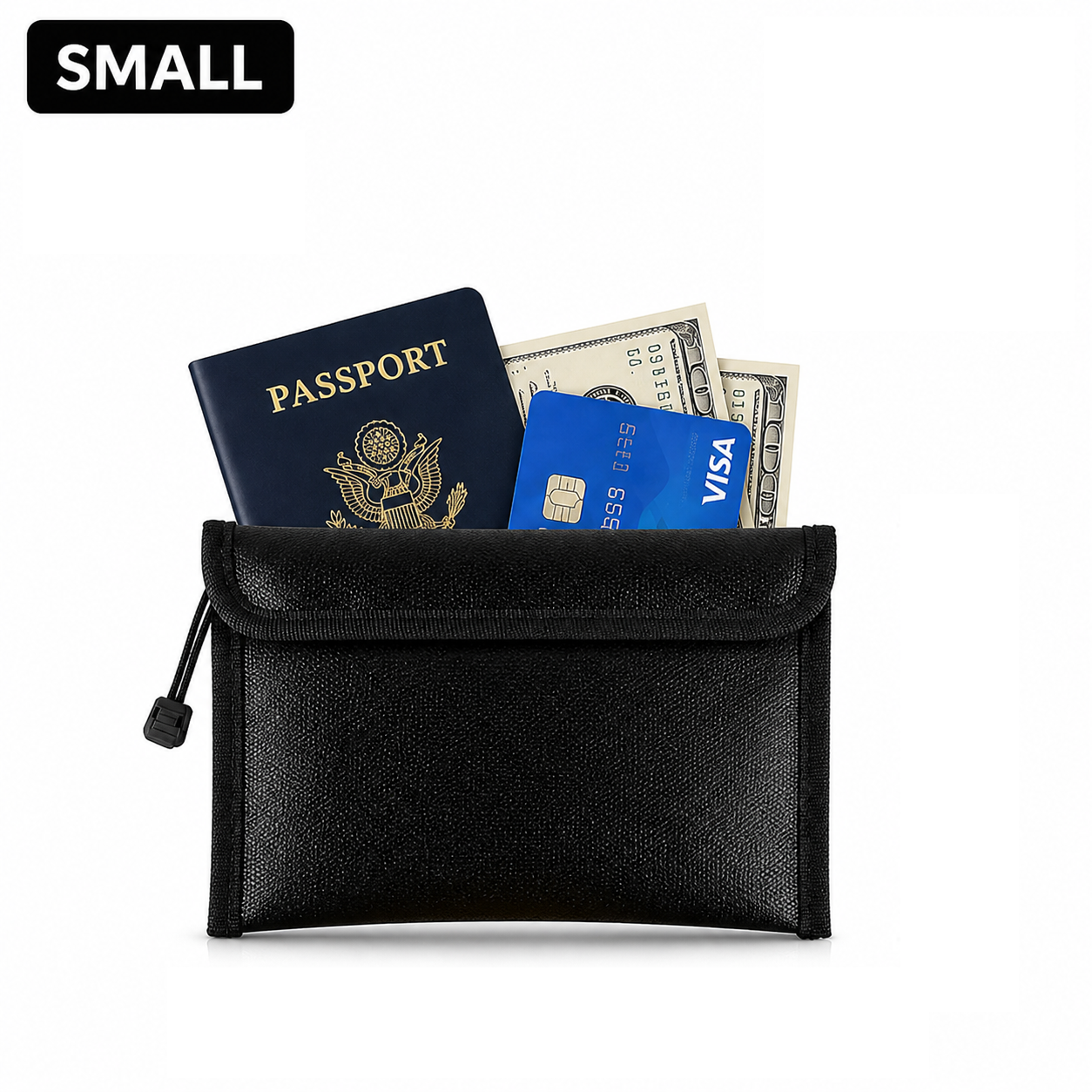 Fireproof & Water Resistant Document Bag – Money & File Safe Storage Pouch