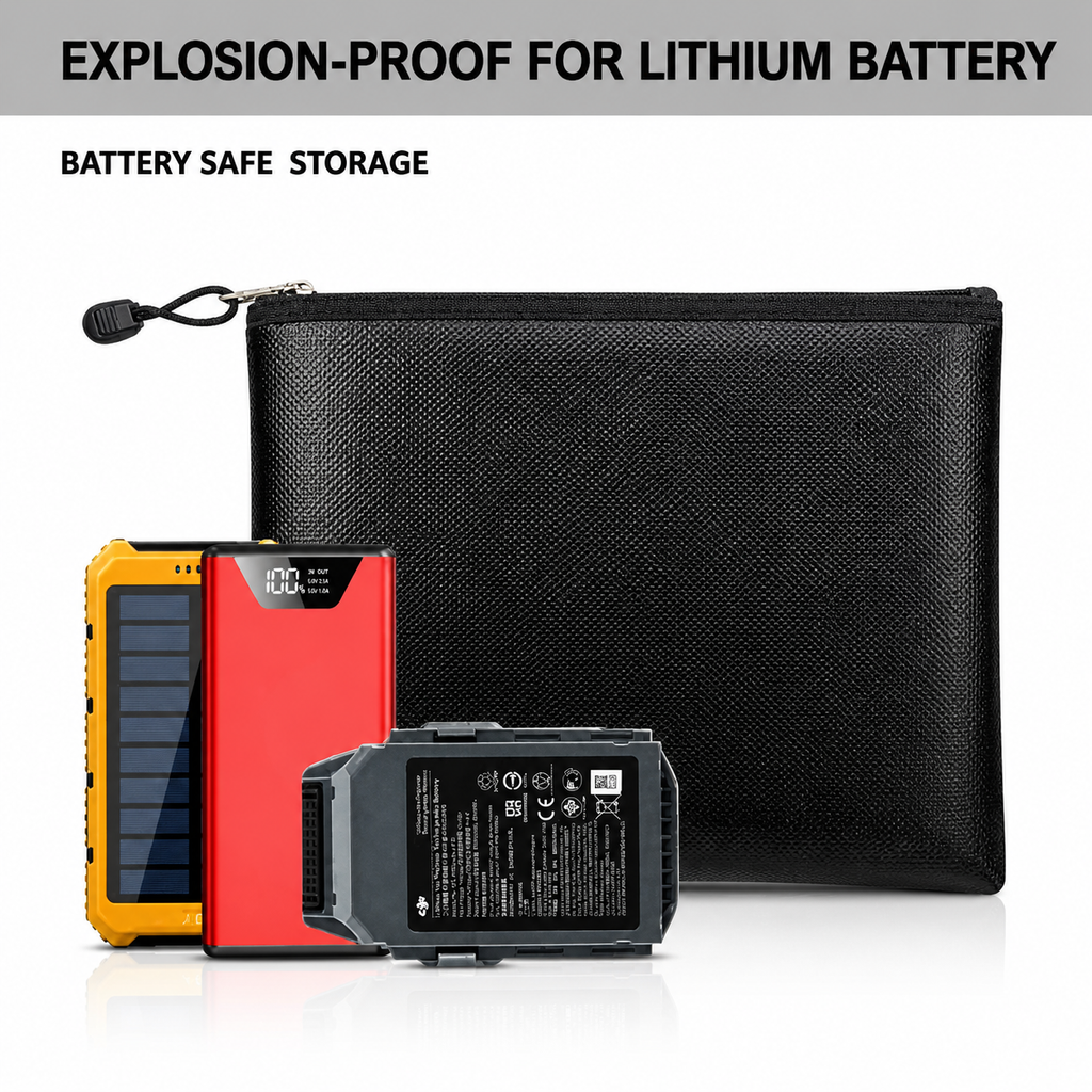Fireproof & Water Resistant Document Bag – Money & File Safe Storage Pouch