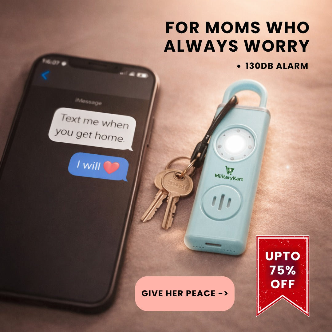 Self Defense Alarm Keychain – 130dB Rechargeable Personal Safety Alarm with LED Light & Carabiner