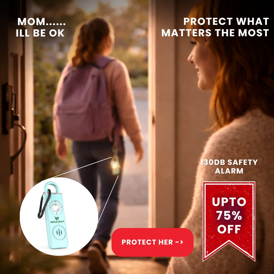 Self Defense Alarm Keychain – 130dB Rechargeable Personal Safety Alarm with LED Light & Carabiner