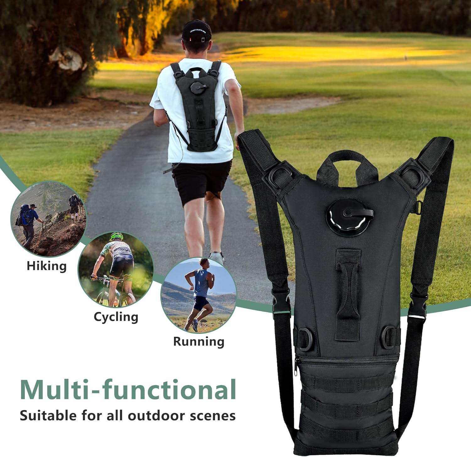 Tactical Hydration Pack Backpack with 3L Bladder – Military-Grade Water Carrier for Hiking, Biking & Outdoor Sports