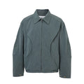 F2CE Trend Deconstruction Wide Edge Splicing CleanFit Collar Zipper Short Wide Jacket Casual Top Coat for Men