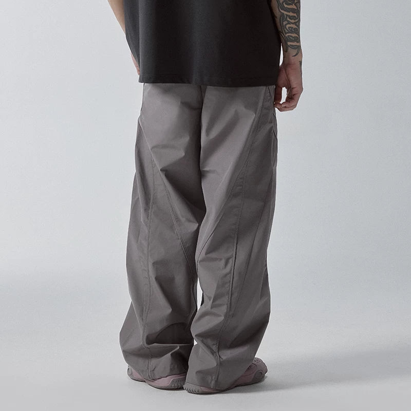 F2CE functional workwear pants with spliced hollow out casual pants, loose men's American trend, Vibe style high street pants, spring and summer