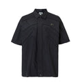 F2CE loose silhouette dark skeleton three-dimensional shirt high street trendy American metal logo functional short sleeved men