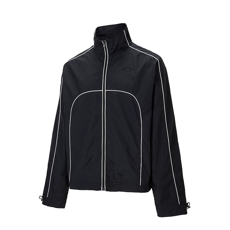F2CE patchwork jacket embroidered loose and wide style trendy sports and leisure versatile autumn top stand up collar zipper jacket